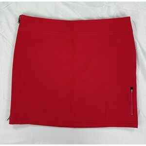 Title Nine Skirt, Cold Killer Fleece Lined Mini Red Pink Size 8